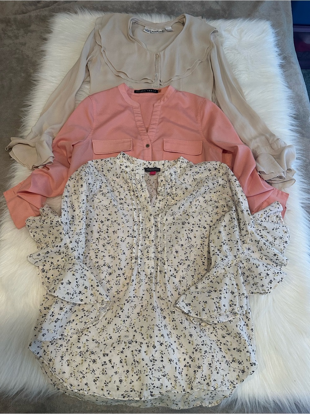 Bundle of 3 Women’s Blouses – Anne Klein, Ivanka Trump & Vince Camuto Sz S